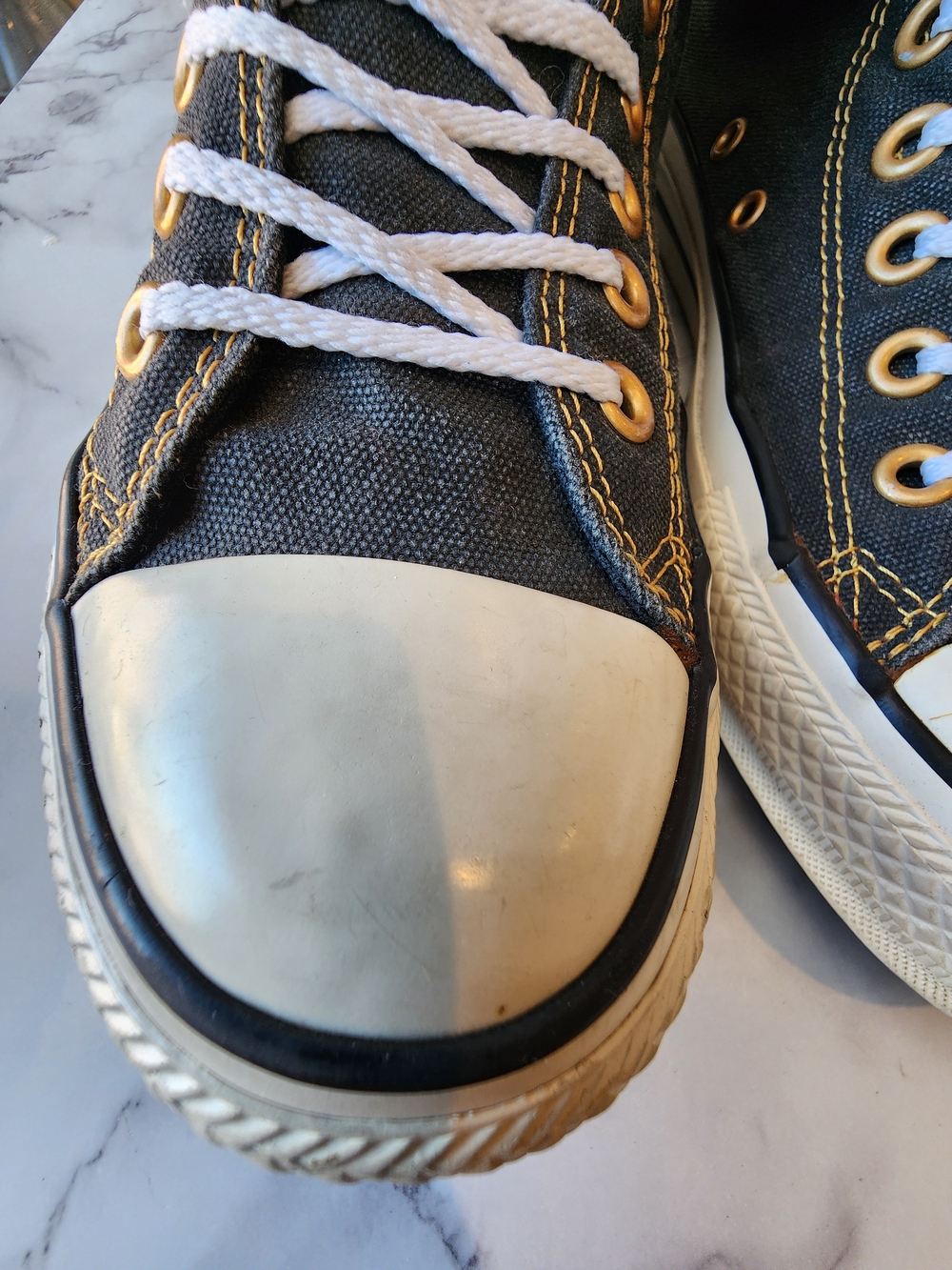 🇮🇳 Converse Mens SZ 7 Womens SZ 9 Black And Yellow - Picture 5 of 14